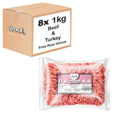 Drool Mince Freeflow Beef & Turkey 1kg - 8 pack