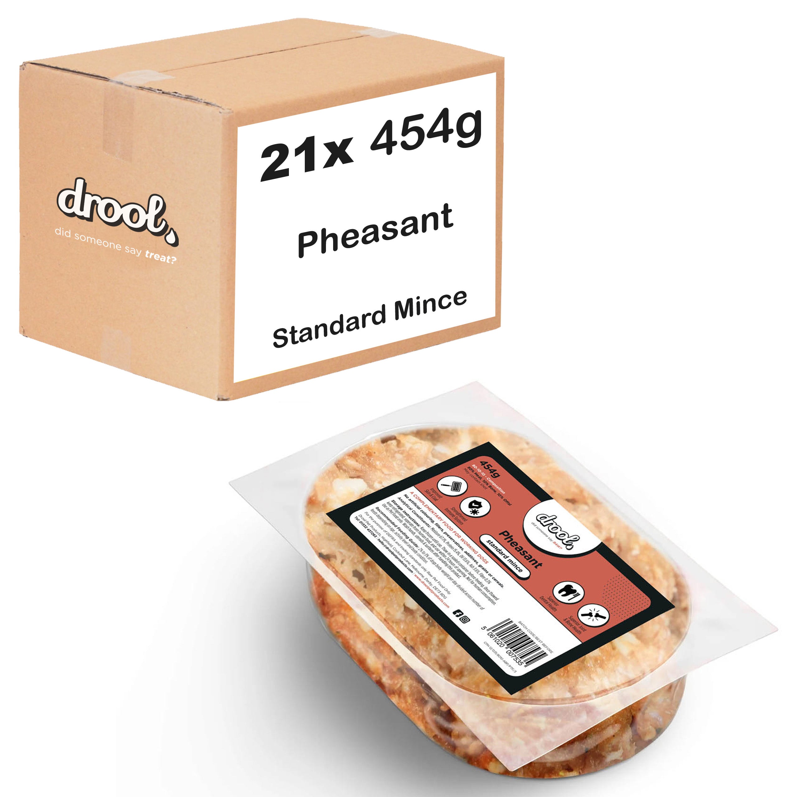 Drool Mince Standard Pheasant 454g - 21 pack