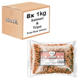 Salmon & Tripe Freeflow Mince 80/10/10 (8x1kg pack) Wholesale