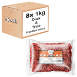 Duck & Tripe Freeflow Mince 80/10/10 (8x1kg pack) Wholesale