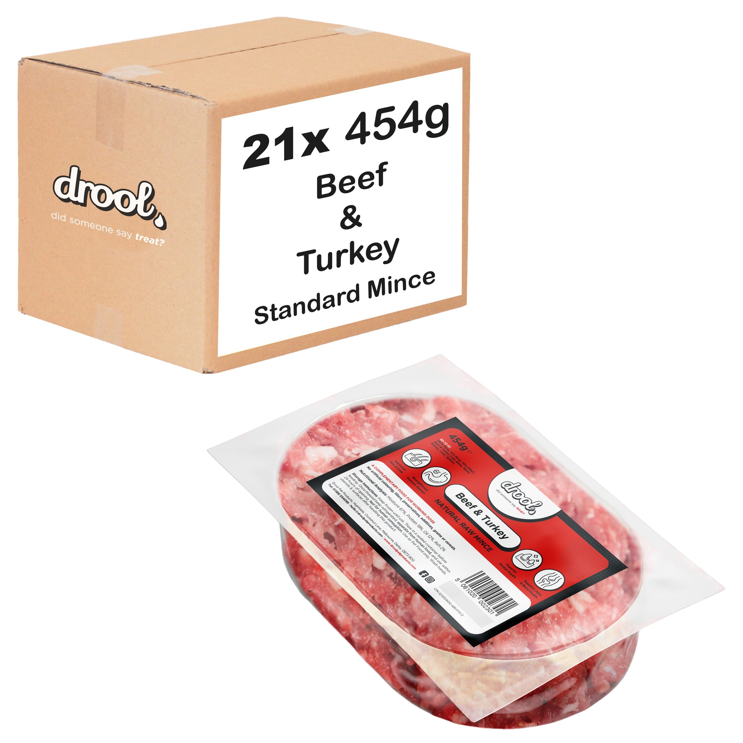 Beef & Turkey Mince 80/10/10 (21x454g pack) Wholesale